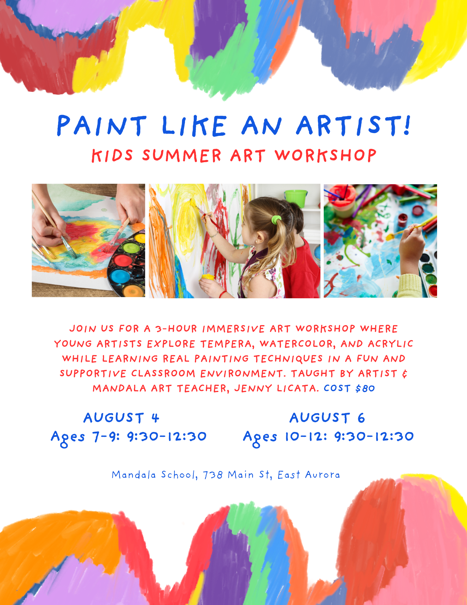 Flyer Summer Painting Workshop